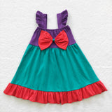 Toddler girls princess summer bow dress