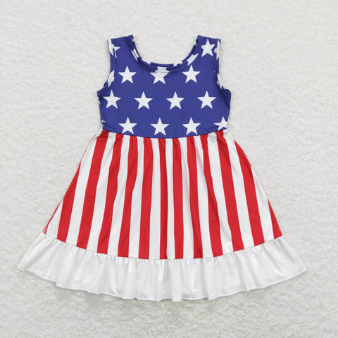 GSD0667 baby girl clothes 4th of July patriotic girl summer dress