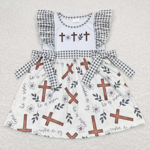 GSD0680 baby girl clothes girl cross easter summer dress
