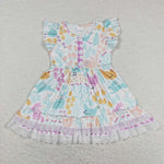 GSD0701 baby girl clothes girl chicken dress toddler chicken clothes baby farn clothing summer dress