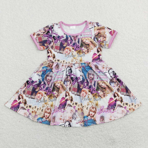 GSD0707 baby girl clothes girl super star summer dress