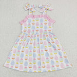 GSD0754 baby girl clothes easter eggs girl easter summer dress