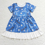 GSD0756  baby girl clothes bull head girl summer dress