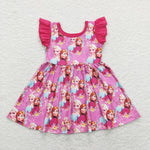 GSD0763 baby girl clothes ice queen girl summer dress