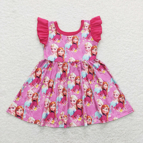 GSD0763 baby girl clothes ice queen girl summer dress