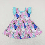 GSD0764 baby girl clothes ice queen girl summer dress