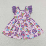 GSD0809 baby girl clothes cartoon abby girl summer dress