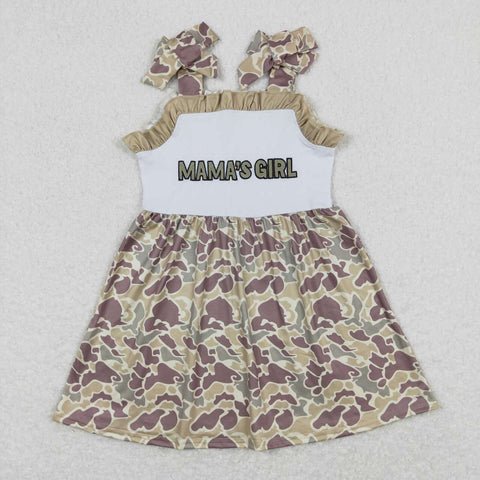 GSD0810   baby girl clothes mama’s girl camo girl summer dress