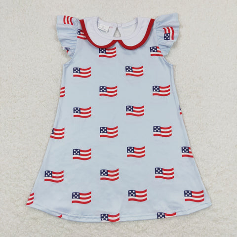 GSD0871 baby girl clothes 4th of July patriotic girl summer dress