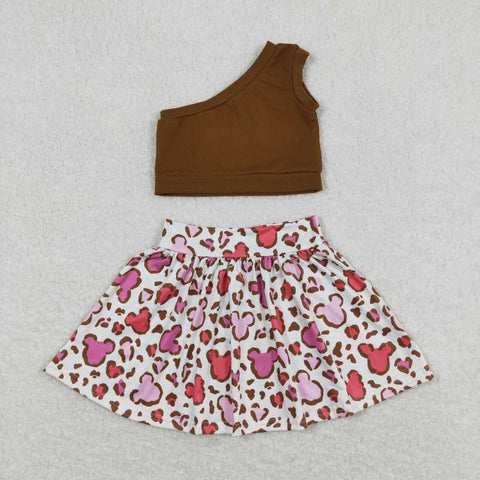 GSD0874 baby girl clothes cartoon mouse toddler girl summer outfit