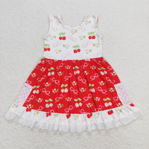 GSD0889  toddler clothes strawberry baby girl summer dress