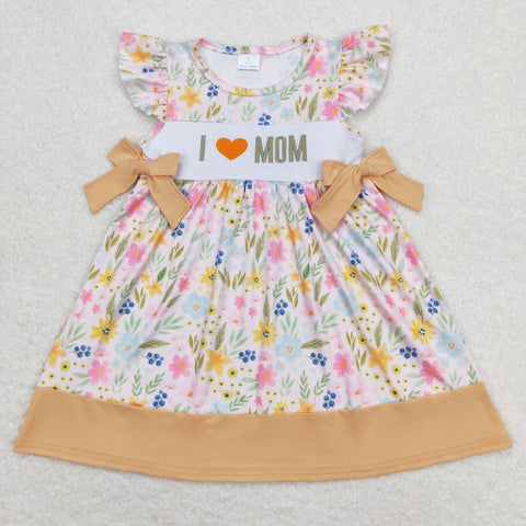 GSD0890 toddler clothes I love mom baby girl summer dress