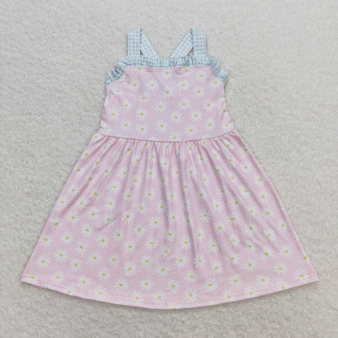 GSD0910  toddler clothes pink floral baby girl summer dress