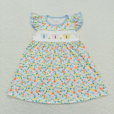 GSD0916 toddler clothes butterfly baby girl summer dress