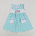 GSD0956  toddler clothes embroidery ice cream baby girl summer dress