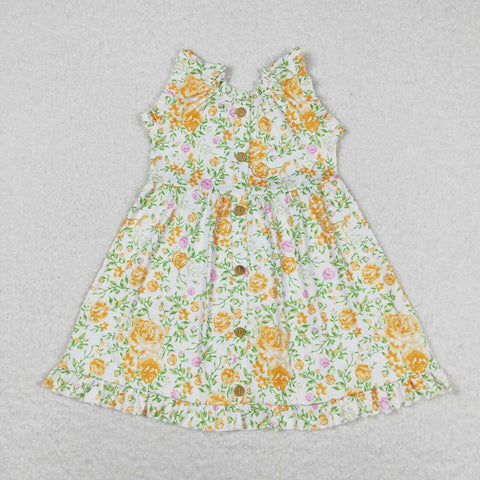 GSD0983  toddler clothes cartoon floral baby girl summer dress