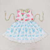 GSD0987 toddler clothes roses baby girl summer dress