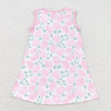 GSD1045  toddler clothes pink floral baby girl summer dress