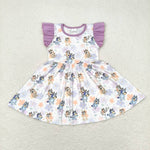 GSD1079 toddler clothes cartoon dog baby girl summer dress