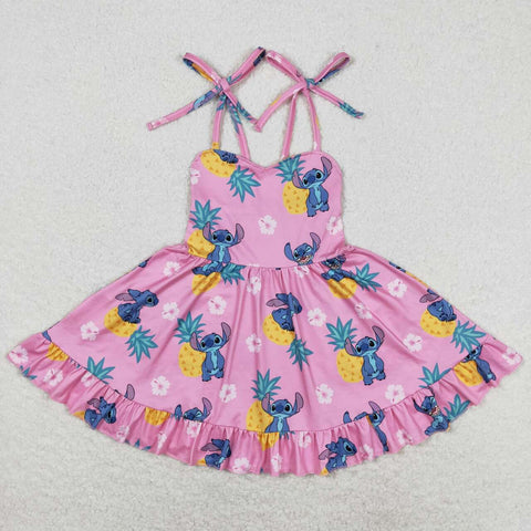 GSD1080  toddler clothes cartoon baby girl summer dress