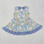 GSD1086  toddler clothes floral baby girl  summer dress