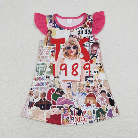 GSD1125  toddler clothes 1989 singer  baby girl summer dress 12-18M to 14-16T