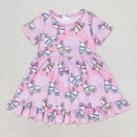 GSD1249  toddler clothes skates baby girl summer dress