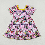 GSD1317  baby girl clothes skull toddler girl halloween dress