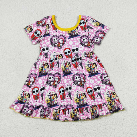 GSD1317  baby girl clothes skull toddler girl halloween dress