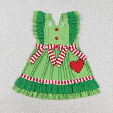 GSD1356  toddler girl clothes heart girl christmas dress