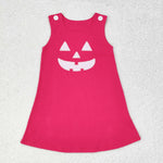 GSD1361   toddler girl clothes ghost pumpkin girl halloween dress