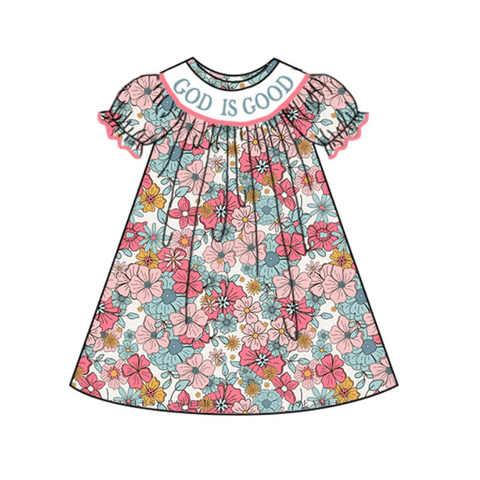 GSD1386 pre-order toddler girl clothes god is good girl summer dress-2024.7.23
