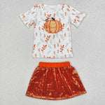 GSD1399  baby girl clothes pumpkin toddler girl thanksgiving outfit