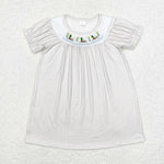 GSD1410   toddler girl clothes embroidery mallard girl  summer dress