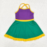 GSD1431  toddler girl clothes mardi gras girl  summer dress