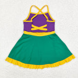 GSD1431  toddler girl clothes mardi gras girl  summer dress