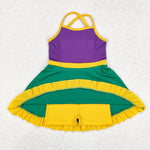 GSD1431  toddler girl clothes mardi gras girl  summer dress