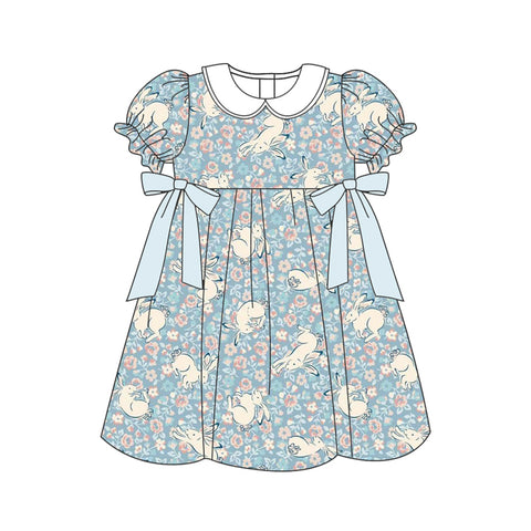 GSD1446 pre-order toddler girl clothes rabbit girl easter dress-2024.10.18