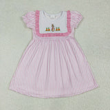RTS kids summer matching clothes easter bunny embroidery girl spring clothes