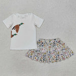 GSD1546 baby girl clothes mallard toddler girl  summer skirt outfit