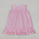 RTS kids summer matching clothes easter bunny embroidery girl summer clothes