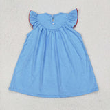RTS kids matching clothing sailboat smock clothing 4th of July clothing