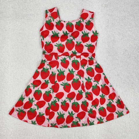 GSD1843   toddler clothes strawberry baby girl summer dress