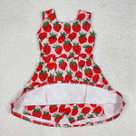 GSD1843   toddler clothes strawberry baby girl summer dress