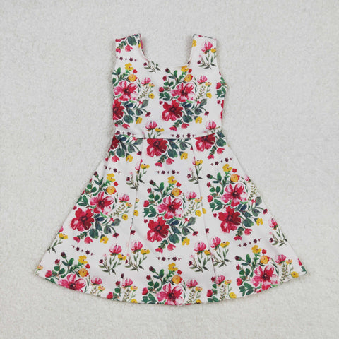 GSD1844   toddler clothes floral baby girl summer dress yoga  clothes