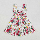 GSD1844   toddler clothes floral baby girl summer dress yoga  clothes