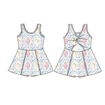 GSD1864 pre-order toddler clothes floral baby girl yoga summer dress-2025.1.27