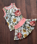 GSD1865 pre-order baby girl clothes floral toddler girl summer skirt outfit-2025.1.27