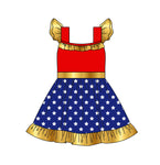 GSD1877 pre-order toddler clothes cartoon baby girl summer dress-2025.1.30