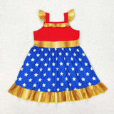 GSD1877  toddler clothes cartoon baby girl summer dress